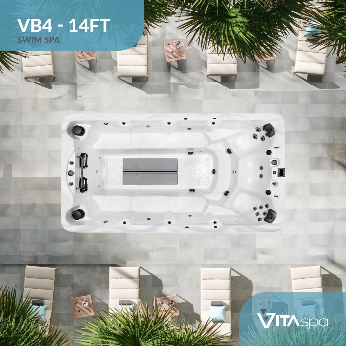 Vita Spa VB4 swim spa from above Aquafun Sheffield
